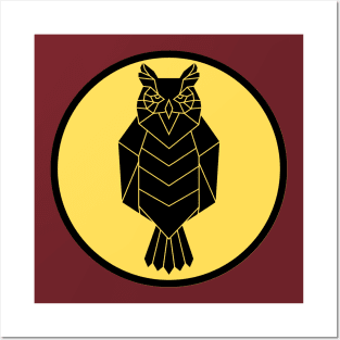 Geometric Artwork Owl Posters and Art